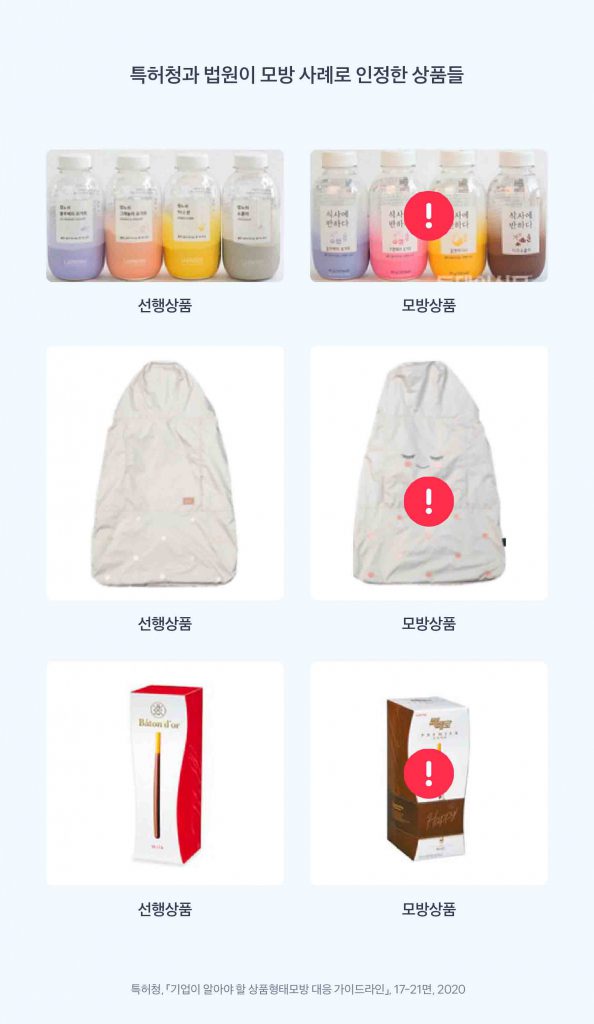 상품 형태 모방 모음