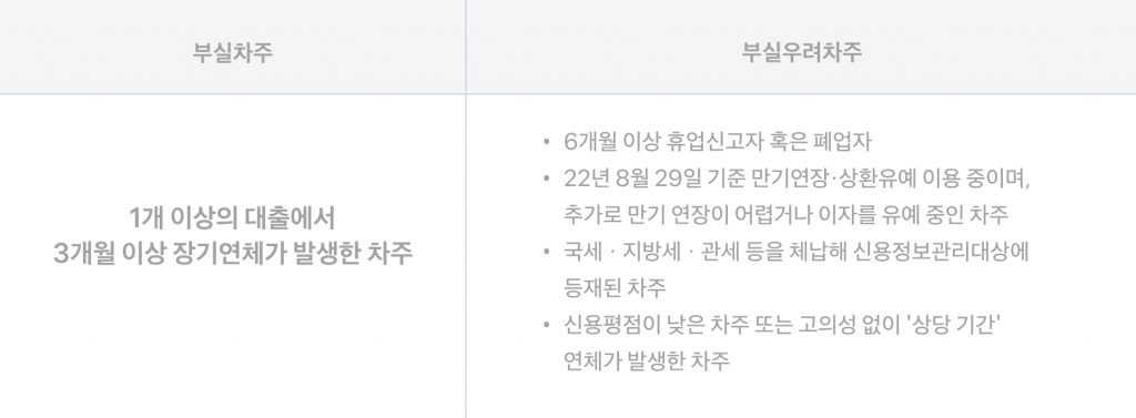 부실차주 부실우려차주